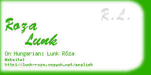 roza lunk business card